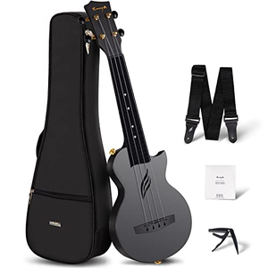 Enya Nova U Mini <span class=keywords><strong>Ukulele</strong></span> Soprano 21 in Fibra di Carbonio Leggero Impermeabile <span class=keywords><strong>Ukulele</strong></span> da Viaggio <span class=keywords><strong>per</strong></span> <span class=keywords><strong>Principianti</strong></span> - Product Image 1