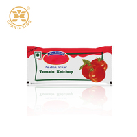 Rouleau d'emballage en plastique pour Ketchup, avec film imprimé, tomate, emballage de Sauce, pouces