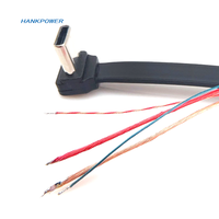Type C 2Pin 4Pin 5Pin FPC Câble de nouilles à Angle droit USB C Plat PD Charge rapide pour moteur de connecteur de cavalier coréen