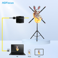 Ventilateur d'hologramme 3D professionnel de 65cm avec entrée HDMI pour la publicité interactive et la connectivité informatique