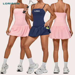 LORISOW Pakaian Tenis Profesional Cepat Kering Tanpa Lengan dengan Saku untuk Wanita - Product Image 1