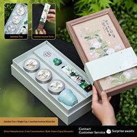 Nouveauté pour le Festival des Bateaux-Dragons : Coffret Cadeau Thé au Jasmin et Encens, Cadre Photo en Acier Inoxydable Style Chinois, Cadeau pour les Aînés