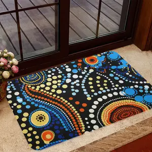 Offre Spéciale aborigène Dreamtime Art motif cuisine décoration antidérapant sol entrée tapis personnalisé australie aborigène paillasson