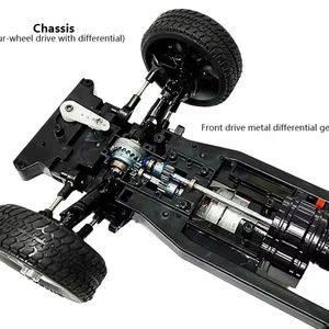 Nuevo WPL D62 1/16 2.4G 4WD RC Crawler Car RTR Buggy Eléctrico a Escala Completa con Luces LED, Camioneta Todoterreno - Product Image 5