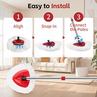 Recharges de serpillière en microfibre CF absorbantes et durables, tête triangulaire, pour manche de 30-58 pouces, pour balais essoreurs en microfibre, ensemble de nettoyage de sols