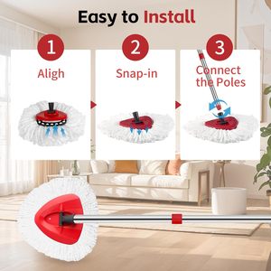 Recharges de serpillière en microfibre CF absorbantes et durables, tête triangulaire, pour manche de 30-58 pouces, pour balais essoreurs en microfibre, ensemble de nettoyage de sols - Product Image 5