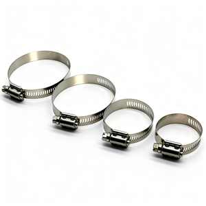 Fascetta stringitubo da 3/8\" a 5/8\" in acciaio inossidabile per autoveicoli, tubi e intercooler, fascetta a vite senza fine regolabile - Product Image 1