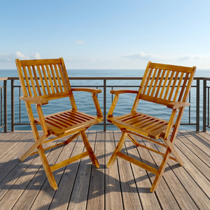 Wholesale Cheap Contemporary Eco-friendly Acacia Wooden <b>Foldable</b> <b>Garden</b> Chair for Villa Park Bedroom Kitchen & Courtyard Use - Product Image 6