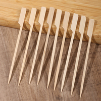 Brochettes plates en bambou naturel de qualité supérieure, 18-21 cm, biodégradables, polies, pour grands apéritifs et événements traiteur