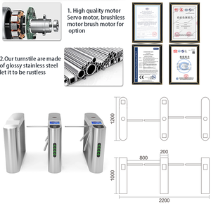 ประตูหมุนแบบขาตั้งกล้องปรับแต่งได้ของ Mingxu พร้อมระบบจดจำใบหน้า/ฝ่ามือ/ลายนิ้วมือ/คิวอาร์โค้ด ดีไซน์แบบโมดูลาร์ปรับขนาดได้สำหรับโรงยิม - Product Image 2