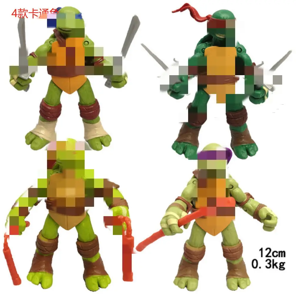 Nhật Bản phim hoạt hình con rùa mô hình mô hình 4 6 con búp bê đồ trang trí hành động mô hình đồ chơi