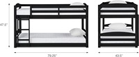 Lit superposé en métal moderne pour adultes, double sur double, avec rangement et plateau en treillis métallique, pour chambre d'hôtel et dortoir