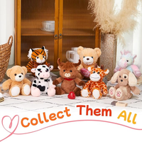 Vente en gros de Vache des Highlands avec battement de coeur Animaux en peluche enregistrables Enregistreur de messages doux Cadeaux en peluche douce