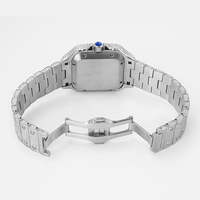 Jam Tangan Full Diamond Jewelry VVS1 Moissanite Hip Hop Iced Out Otomatis Emas Mewah Pria Mekanik VVS Moissanite