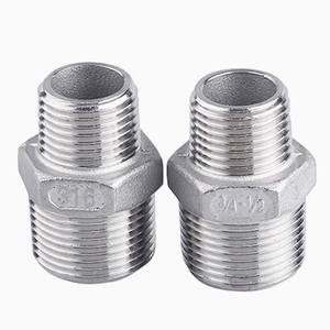 Raccord réducteur en acier inoxydable 304, épaissi, double filetage mâle, droit, raccord interne, conduites mâles - Product Image 1