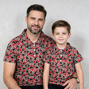 Polo à manches courtes pour enfants et adultes, collection RTS Boutique, thème Journée de Match, Baseball, Golf, Équipe Universitaire, Mascotte, pour la famille - Product Image 1