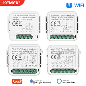 Interruptor Inteligente WiFi con Control Multicanal para la Aplicación Tuya Smart Life, Módulo de Interruptor de Luz para Hogar Inteligente - Product Image 1