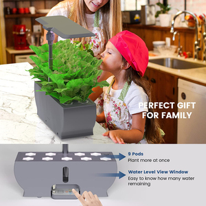Lampe intelligente réglable pour la croissance des plantes Cuisine intérieure <span class=keywords><strong>Petit</strong></span> <span class=keywords><strong>potager</strong></span> 9 trous Système hydroponique intérieur simple - Product Image 6