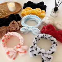 Bandeau turban en polaire corail doux, réutilisable, antidérapant et coloré avec nœud pour femmes - Idéal pour le SPA et le yoga