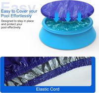 Couverture de piscine gonflable de 12 pieds pour piscines hors sol Intex, imperméable, anti-poussière, sans trous de drainage, empêche les feuilles et les débris