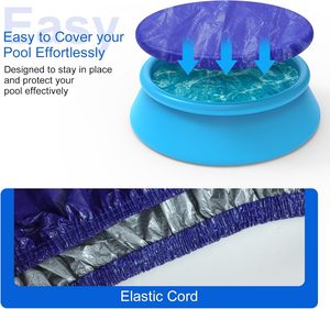 Couverture de <span class=keywords><strong>piscine</strong></span> gonflable de 12 pieds pour piscines hors sol <span class=keywords><strong>Intex</strong></span>, imperméable, anti-poussière, sans trous de drainage, empêche les feuilles et les débris - Product Image 6