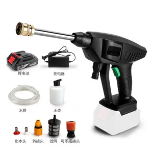 Portable powerful high pressure 24V lithium cordless wireless car wash water jet foam gun car washer