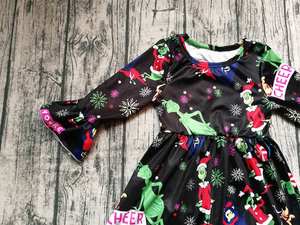 niñas vestido de bebé niño niños Niña de dibujos animados impreso de manga larga vestido de fiesta concurso princesa vestido - Product Image 5