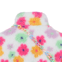 Pull personnalisable élégant pour filles, en polyester épais, respirant, écologique, anti-plis, motif floral éclatant, idéal pour l'hiver et les loisirs.
