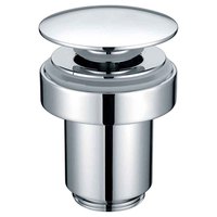 Vanne de vidange de lavabo Click Clack en laiton chromé poli avec trop-plein et garantie de 5 ans
