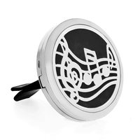 Diffuseur de voiture 30mm 35mm en acier inoxydable, clip de ventilation pour parfum et arôme, avec 10 tampons offerts