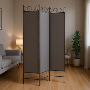 Divisor de Habitaciones de 3 Paneles, 47.2x86.6, de Tela, Plegable, Móvil, Diseño Moderno - Product Image 2