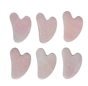 Outils de beauté pour lifting du visage Pierre Gua Sha en quartz rose premium pour sculpter le visage - Product Image 1