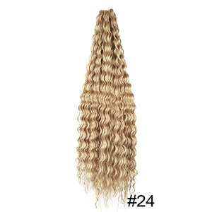 跨境欧美天然无化纤假发深波浪卷发束30英寸120克机器双纬钩编 - Product Image 6