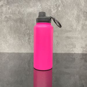 1 bouteille d'eau en acier inoxydable de 32 oz, plaquée cuivre rose, avec logo personnalisé et anneaux magnétiques pour gravure laser - Product Image 2