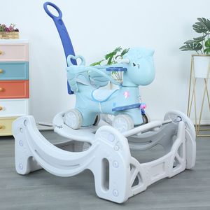 <span class=keywords><strong>Cheval</strong></span> à <span class=keywords><strong>bascule</strong></span> anti-chute unisexe, premier cadeau d'anniversaire pour enfants, peluche douce et plastique pour garçons et filles - Product Image 2