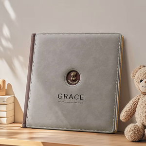 <span class=keywords><strong>Album</strong></span> <span class=keywords><strong>photo</strong></span> et livre commémoratifs de la croissance des enfants, personnalisés, avec une sensation haut de gamme, reliure agrafée et photos de bébé - Product Image 4