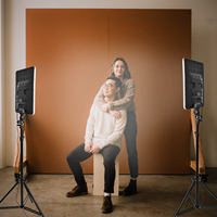 Kit d'éclairage de Studio vidéo LED, bi-couleur, 2 pièces, avec trépied de 2.2m et Batteries, lumière photographique