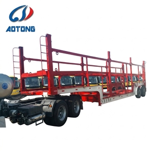 Semi-remorque <span class=keywords><strong>porte</strong></span>-voitures en acier AOTONG 8/10 unités 40T avec train de roulement Jost à double vitesse, pneus 11.00R20 et freinage à double conduite - Product Image 3