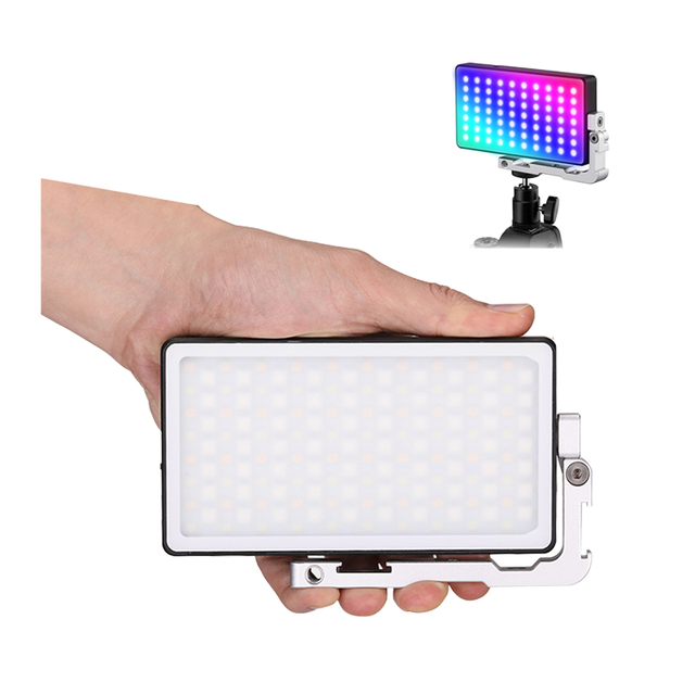 Portable RGB LED Fill Panel 4300mAh Battery Remote Control Photo Video Lighting for Studio Use Full Color Flat Style for Phone