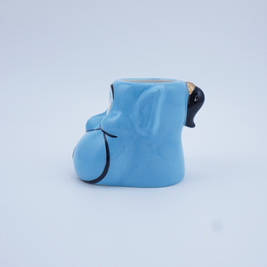 Maceta de cerámica con forma de genio, maceta decorativa bonita, maceta colorida creativa para oficina o casa - Product Image 4