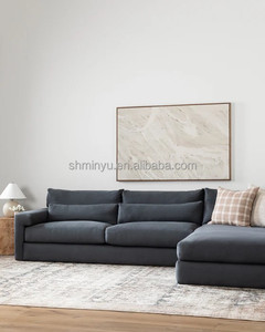 Luxury Modular Set New Design Indoor Living Room Furniture Velvet Fabric <b>Wooden</b> <b>Frame</b> Modern Chaise Sectional - Product Image 2