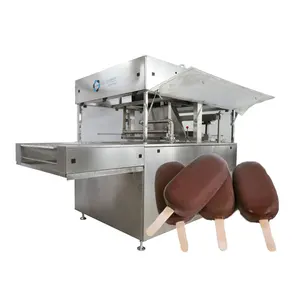 Máquina automática de revestimento de sorvete Máquina de revestimento de chocolate