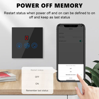 Pour Tuya interrupteur mural électrique intelligent EU Standard Smart Life App Alexa commande de synchronisation vocale 5 vitesses WiFi interrupteur de lampe de ventilateur tactile