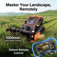 Tondeuses à gazon Vigorun MTSK1000, broyeur forestier multifonction télécommandé sur chenilles pour terres agricoles