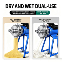 Moulin Électrique Commercial pour Grains, Moulin à Sec et Humide pour Épices, Maïs, Blé, Arachides, Lait de Soja, Pâte de Riz, Farine, Machine à Moudre le Maïs