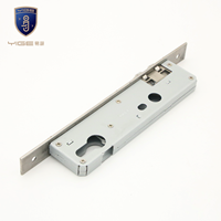 Serrure de porte à loquet à rouleaux en acier blanc et alliage de zinc 8530, fabrication directe d'usine, avec cylindre de serrure pour porte en bois, serrure à mortaise