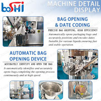 Machine de remplissage de sachets à bec verseur pour ketchup, sauce tomate, sauce moutarde, vinaigrette, beurre de cacahuète, pâtes et liquides