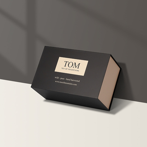 Boîte cadeau en carton rigide mat brillant avec logo personnalisé en feuille d'or recyclable, boîte magnétique pour sachets de thé, boîtes avec insert - Product Image 5
