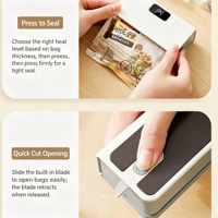 Machine à sceller rechargeable, mini scelleuse de sacs portable USB, scelleuse manuelle pour collations, machine à sceller sous vide pour aliments