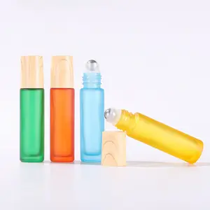 5 ml farbige kundenspezifische dicke flasche für ätherisches Öl mattierte glaswalze kugelflasche